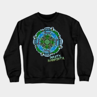 Duluth, Minnesota Themed Mandala Style Drawing Crewneck Sweatshirt